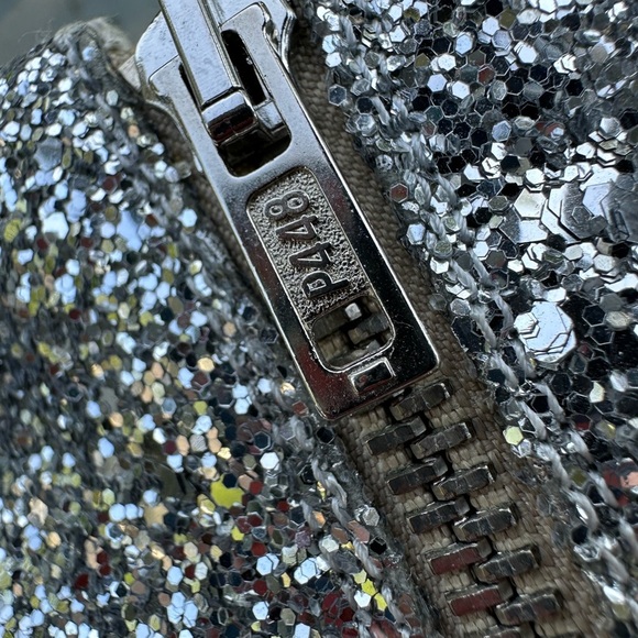 P448 Women’s 38 Picasso Silver Glitter Hi Top U CAN SURF LATER Star Snakeskin - Picture 11 of 16